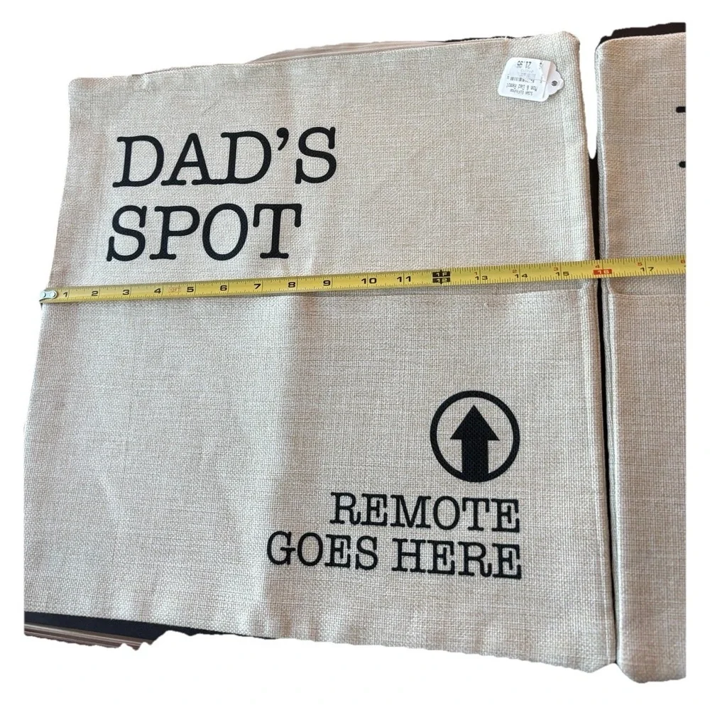 Novelty Remote Control Pocket Pillow Cases Gift Mom & Dad Pocket Zip Set 2